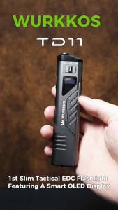 Đèn Pin Chiến Thuật Wurkkos TD11 RGB 3000 Lumen Sạc Lại Được Tích Hợp Công Tắc Đuôi Dùng Cho Ngoài Trời
