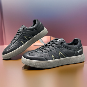 Leather Dequn Shoes Mens Casual Flat Bottom Sports Leisure Stylish Fall New Arrival Comfortable Breathable round Toe Shoes