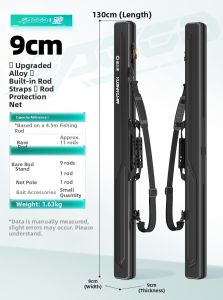 YUZHIYUAN | Lightweight Hard Shell Multifunctional Fishing Rod Bag