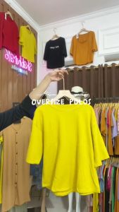 Atasan Oversize Batwing Crop XXL Polos Wanita