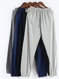 Cotton Sleepwear Drawstring Thin Home Pants Men Women Long Trousers Spring Autumn Summer Elastic Waist Cotton Pyjama Trousers