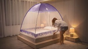 มูฟูกระทำ 4-6 มม 2 ประตู มูฟูครอบสมาชิก ดิจิทัลกันแมลง ไม่ต้องใช้น้ำ สามารถเก็บไว้ครอบผู้พิเศษ รายายเครือข่าย สำหรับเด็ดเล็ก