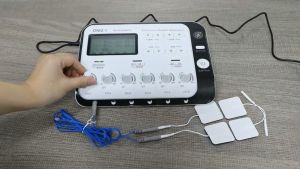 Salorie 6 Output Digital Tens Unit 6 Independent Channel TENS EMS Unit Intensity Muscle Stimulator Machine Electric Pulse Massager with Accessories for Back Pain General Pain Relief Neck Pain Muscle Pain