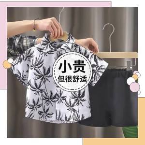 JIFANPAUL | Beach Style Children Shorts Suit