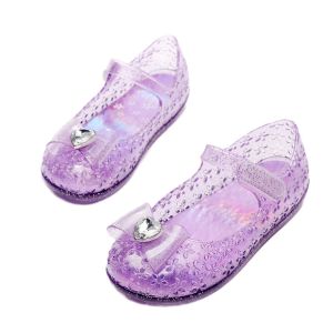 Summer Children Butterfly Jelly Crystal Sandals Princess Cool Slippers Kid Hollow Sandals Breathable Girl One-Strap Water Shoe