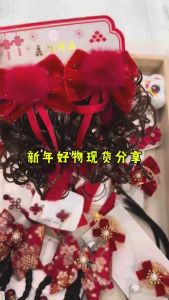 CNY Hair Accessories Red Ribbon Clip Hair Pin Rambut Merah Chinese New Year Kid Child Cute新年红色蝴蝶结发饰发夹
