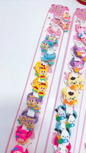 Ikat rambut elastis kecil karakter kart isi 20 pcs