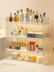 Acrylic Cosmetic Storage Rack for Girls Bedroom Vanity Desk Lipstick Skincare Multi-layer Tabletop Bathroom Organizer Shelf