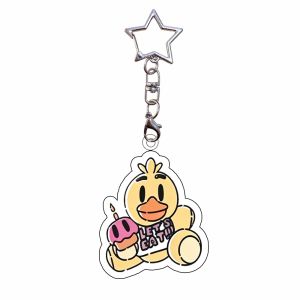 Bandai | for FNAF Puppet Foxy Golden Freddy Fazbear Bonnie Chica Game Peripheral Acrylic Keychain Q Version Fans Gifts Backpack Pendant