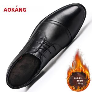 AOKANG | Giày Da Ấm cho Nam Kinh Doanh Dân Dã