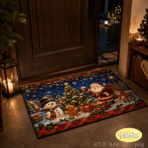 VIKAMA Christmas Party Doormat Absorbent and Non-Slip Entryway Mat Christmas Decorative Rug Front Door Home Decor