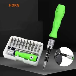Bộ Tua Vít Chính Xác 32 Trong 1 HORN Bộ Mũi Khoan Từ Tính Mini Thép Chrome-Vanadium Hai Đầu Dùng Cho Sửa Chữa Điện Thoại Di Động & Máy Ảnh