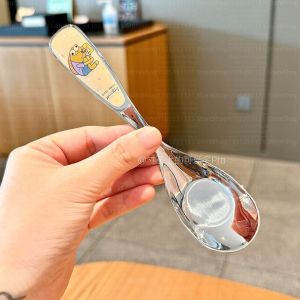 Potdemiel | SpongeBob Bikini Bottom Citizens Spoon Fork Set 304 Stainless Steel Ugly Cute Fish Figure Cartoon Flatware Kawaii Tableware Gift