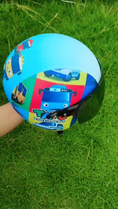 Helm Anak Model SUPER Standart Halfface Karakter Tayo The Little Bus
