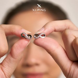 Xuping Anting Tusuk Silver Fashion Wanita Motif Infinity 0152220097