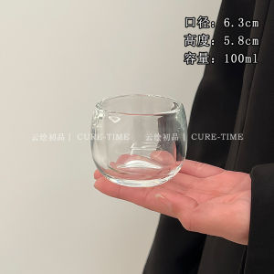 Crystal Thumb Ring Cup Single Cup High-Grade Crystal Glasses Master Cup Tea Cup Men Classy Glass Cup Tea Set High Temperature Resistant