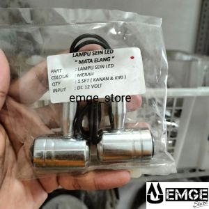 Lampu sein LED Honda CB Bahan Full Besi Chrome lampu reting LED Bulat Full Besi Krum