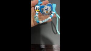Disney | Luxurious baby nipple with chain buckle Brightly shining baby nipple soothing device for newborns Kawaii Baby stroller chain