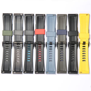 Resin strap is suitable for Casio GA2000 GA-2000 PRG-600 PRW6600 PRG650 two-color sweat resistant durable 24MM rubber watch accessories