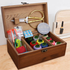 GUANGMANZHI | Vintage Large Chinese Style Sewing Box Organizer