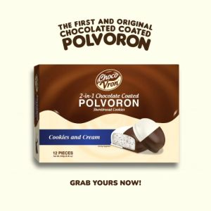 ChocoVron Gift Box 2 in 1 Chocolate Coated Cookies & Cream Polvoron 240g Trio Bundle