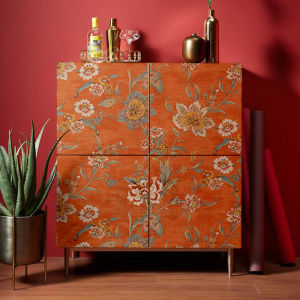 American Style Cabinet Stickers Wardrobe Furniture Renovation Color Change Decorative Wall Paper for Kitchen Cabinets