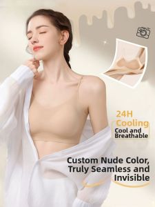 MANSINING | Invisible Seamless Thin-Strap Backless One-Piece Cool Ice Silk Bra
