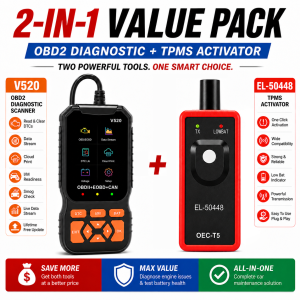 Bộ Dụng Cụ Quét OBD2 V520 El-50448 Thiết Bị Lập Trình Lại Cảm Biến Áp Suất Lốp TPMS 2 Món Bộ Đọc Và Xóa Mã Lỗi OBDII Thiết Bị Đặt Lại Cảm Biến Áp Suất Lốp Cho Xe GM