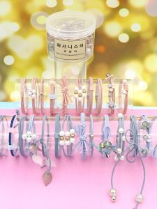 Korean Style High Elasticity Hair Ties Set Cute Female Tail Ornaments Dual Use Hair Bands And Bracelets for Children
