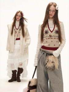 MAMC | Áo Vest Len Cổ V Fair Isle