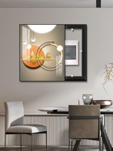 Vertical Meter Box Decorative Painting Modern Minimalist Weak Electricity Box Switch Box Blocking Hanging Painting Punch-Free Distribution Box Mural