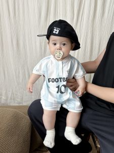 Summer Thin Short Sleeve Pure Cotton Baby Jumpsuit