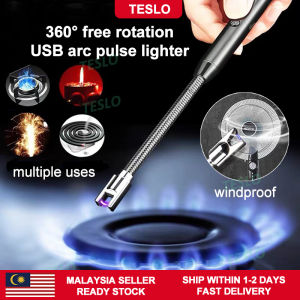 【TESLO】🔥Malaysia In Stock🔥 lighter electronic camping kitchen usb charging lighter candle rechargeable arc outdoor multi windproof electric lighter windproof lighter