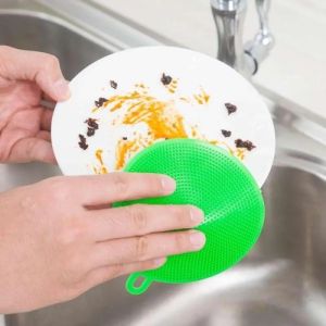 2PCS Spons Cuci Piring Silicon / Silikon Pembersih Serbaguna FUTAKO