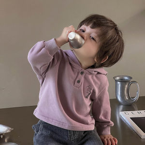 ชุดสามชิ้นฤดูใบไม้ร่วงสำหรับเด็กชาย เสื้อกั๊กเปิดไหล่ เสื้อสเวตเตอร์ ขายาว บุขนแกะ ผ้าเดนิม ระดับความปลอดภัย a