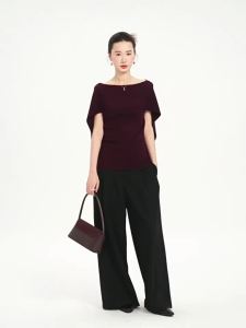 Elegant Design Off-shoulder Cape Style Knitwear Womens Top Autumn