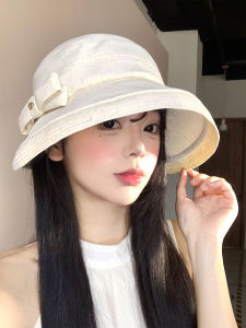 BAOYINFEI | Korean Bow Fisherman Hat Versatile Sun Protection Large Brim