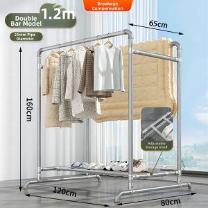 Thickened Galvanized Steel Clothes Drying Rack