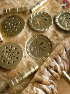 Chinese Tea Set Accessories Copper Sheet Copper Tube Tea Drainage Tool Tea Table Drainage Pipe Tea Sea Leak Mouth Leak Piece