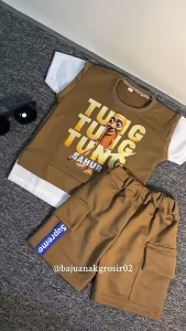 Setelan Anak Laki-Laki 1-5 Tahun Nyaman Fashionable model rompi anomali