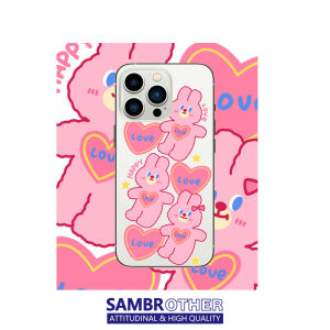 Cute Rabbit Silicone Transparent Phone Case for Apple 16PROMAX Couple 14 Cute 13 Anime 12 Cartoon 11 Personality iPhone 15PROMAX Compatible with Huawei Xiaomi Vivo Oppo