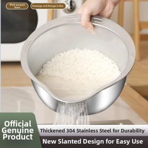 BANSU | Stainless Steel Rice Washing Sieve Filter Basin