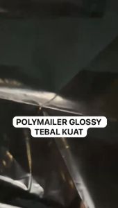 Polymailer LDPE Ori Super Kantong Packing Olshop 17x30 100 Pcs Warna Hitam - Putih - Silver Glossy