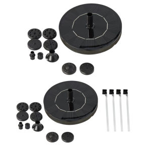 Waterproof Solar Fountain Pump 1.2W for Pond Garden Outdoor Bird Bath Water Features Adjustable Flow