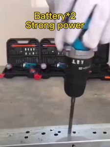 Makita DF330 Cordless Drill 2-Speed Impact Drill Set – Rechargeable Electric Screwdriver with 24 Accessories | Hammer Function | Full Tool Kit