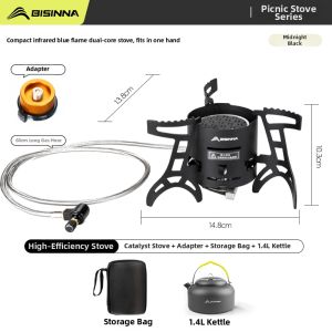 BSWOLF | Versatile Portable Gas Cooker Outdoor Cooking Set