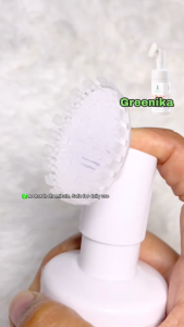 [ GLASS SKIN FOAMY WASH ] Greenika G-Glass Glass Skin Foam Wash Facial Foam Cleanser Facial Wash Whitening Foam Wash Facial Cleanser and Make up Remover Removes Dark Spots Fades Blemishes Moisturizes with Foam Wash Scrubber to Effectively Cleanse Skin