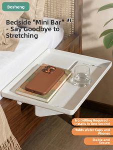 BC | Suspended Bedside Storage Rack For Tight Spaces And Organizer No Drilling Required