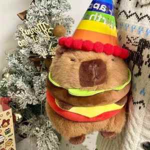 Hamburger Capybara Stuffed Toy
