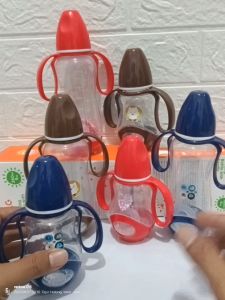 Algo 6024 Botol Susu Bayi Dengan Gagang Size 150ml Untuk Usia Bayi 3 Bulan Keatas Aman Sudah BPA Free Bisa Direbus dan Mudah Dicuci